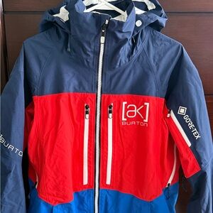Burton Men's Red and Blue Ski Jacket